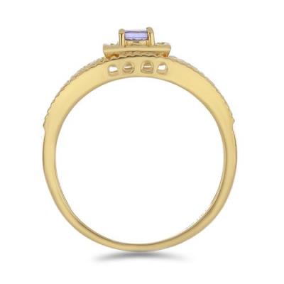 BUY NATURAL TANZANITE GEMSTONE RING IN  925 SILVER 